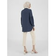 thumbnail image 4 of Light Navy Blue - Button Collar - Tunic - Refka, 4 of 5