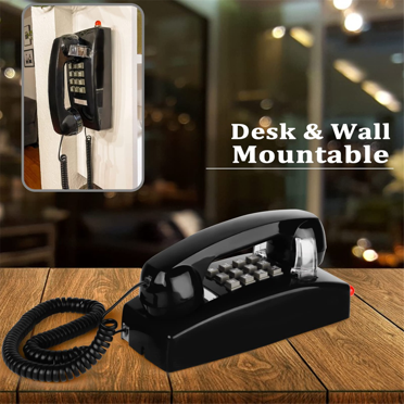TYPE®️ Retro Wall Phones For Landline With Mechanical Ringer Corded