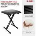 thumbnail image 5 of Keyboard Stand Single X Style Piano Riser Adjustable Holder + Keyboard Stool Thick Padded Piano Bench KS 1X BLU+KBB 02 BLK, 5 of 7