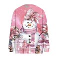 thumbnail image 4 of Sudadera de manga larga con capucha y bolsillos para mujer, estilo casual, con estampado de moda, de poliéster, 4 of 5