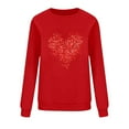 thumbnail image 4 of PNTUTB Fashion Women's Valentine's Day Pattern Print Oversized Crew Neck Long Sleeve Hoodless Pullover Sweatshirts, 4 of 6