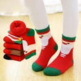thumbnail image 4 of Xmarks 5 Pairs Kids Christmas Socks Thicken Terry Thermal Winter Warm Holiday Cotton Socks Toddler Children Gifts, 4 of 9