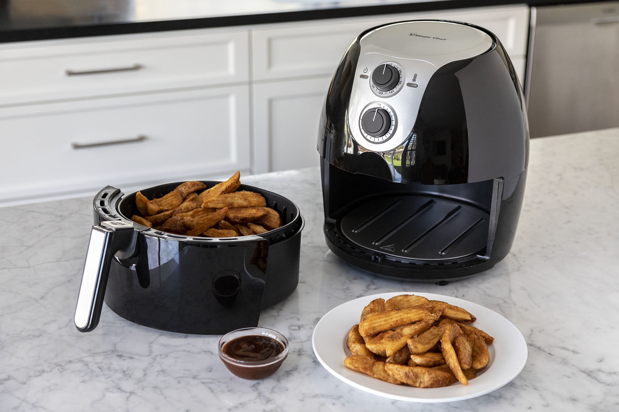 Magic Chef 15.9 qt. 3-in-1 Air Fryer Oven with Steam, in Black - Yahoo  Shopping