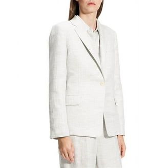 Theory womens Etiennette Wool-Blend Blazer, 2, Grey - Walmart.com