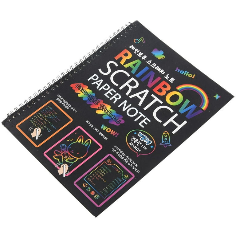 FEREDO KIDS Rainbow Scratch Notebook Drawing Paper - Black Scratch Off Art  Crafts Supplies Coloring Kit Toy for Kids Ages 3-9 Girls Boys DIY  Children's Birthday Christmas Activities Gift 3 Pack - Yahoo Shopping