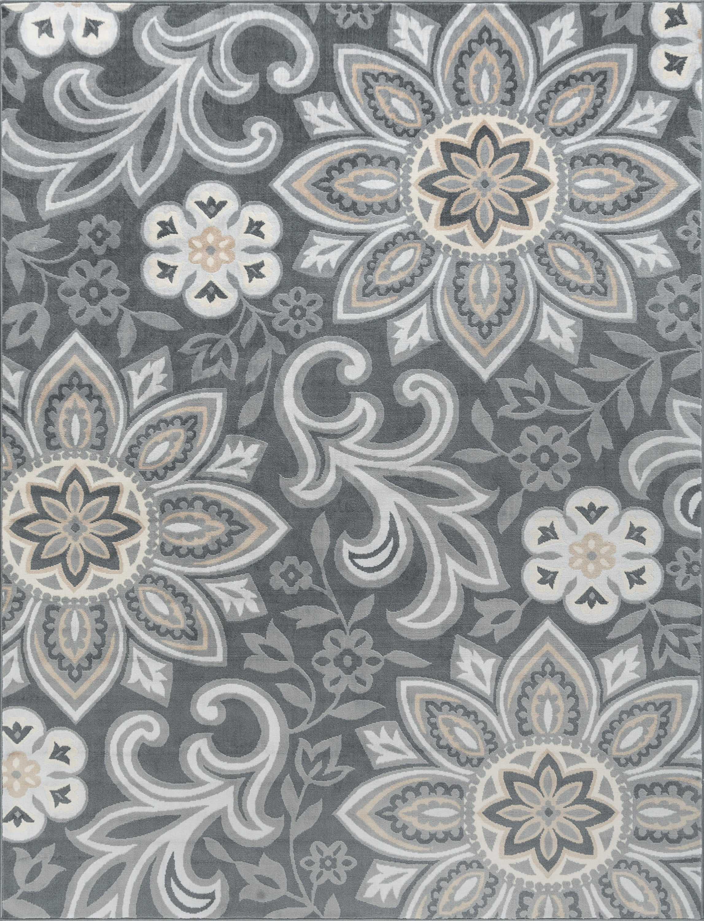 5x7 Transitional Dark Gray Area Rugs for Living Room | Bedroom Rug | Dining Room Rug | Indoor Entry or Entryway Rug | Kitchen Rug | Alfombras para Salas 5' x 7'