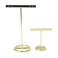thumbnail image 1 of ruzhgo 2Pcs Boucle d'Oreille Titulaire Délicat Rack Multifonctionnel Anneau Organisateur Collier Bijoux Ménage Dressing Table en Forme de T Rond Rack en Forme de T Plat Rack, 1 of 6