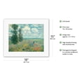 thumbnail image 2 of Poppy Fields near Argenteuil France - From an Original Color Painting by Claude Monet c.1875 - Fine Art Rolled Canvas Print 11in x 14in, 2 of 4