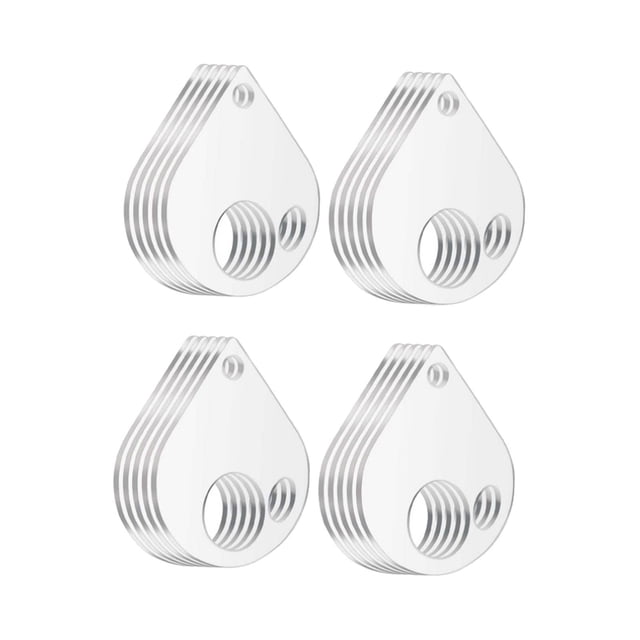 HILABEE 20Pcs Clear Thread Drops Cross Stitch Tread Bobbins Versatile Cards Reel Embroidery Thread Storage for Home Crafts DIY Sewing