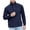 Navy, variant on Dovford Men's Waffle Sweatshirt Casual Long Sleeve Outdoor Stand Collar Button Pullover Sweatshirts