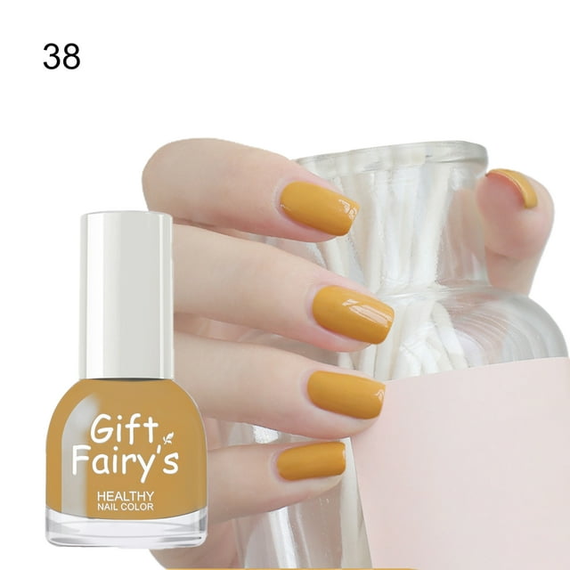 Flmtop 10ml Nail Polish Baking-Free Water-Based Multiple Colors Matte Solid Color Hybrid Varnish Manicure Lacquer for Female