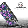 thumbnail image 5 of TJS for T-Mobile Revvl 7 Pro 5G Phone Case, with Tempered Glass Screen Protector, Dual Layer Hybrid Magnetic Support Shockproof Heavy Duty Cover (Mystical Floral Boom), 5 of 6