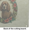thumbnail image 3 of Irish Water Spaniel Christmas Flowers Glass Cutting Board 12 in x 15 in, 3 of 5