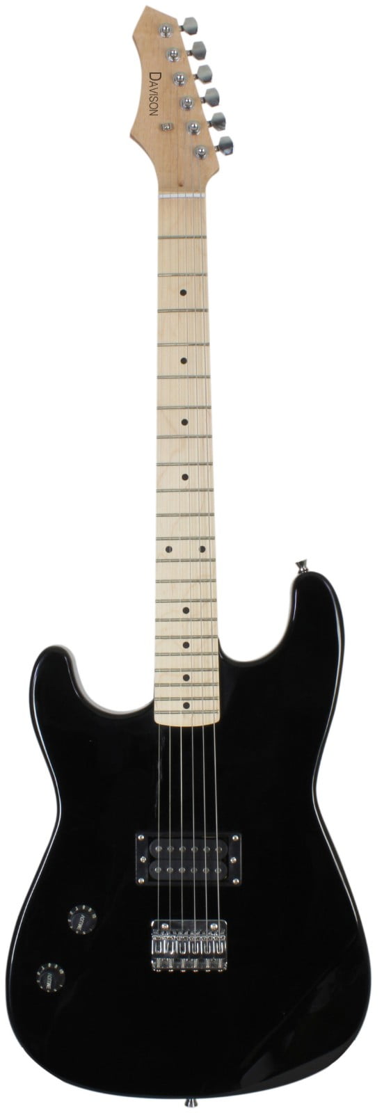 Davison Guitars Left Handed Electric Guitar Black Full Size With Cord