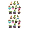 thumbnail image 3 of QualitChoice 10pcs Fork Fruit Lunch Sandwich Set Strawberry Avocado Pear Blueberry Forks Animal Santa Claus Sticker Safe 2Set, 3 of 6