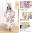 thumbnail image 3 of FORMRS Wearable Blanket Hoodie with Sleeves for Kids Cozy Flannel Sweatshirt, Roller Disco, 3 of 7