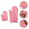 thumbnail image 2 of 2 guantes de cocina con diseño de corazón para hornear, resistentes al calor, para adultos y niños, 2 of 8