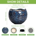 thumbnail image 7 of Ordivic 4 inch Reactive Glaze Blue Ceramic Plant Pot with Drainage Hole & Plug, Small Decorative Indoor Planter for Pothos Peperomia Cactus Houseplant, Desktop Home Office Decor, 7 of 7