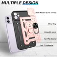 thumbnail image 5 of for iPhone 11 Phone Case with Anti-Explosion Screen Protector, Heavy Duty Shockproof with 360° Rotation Metal Kickstand [Military Grade] Protective Case for iPhone 11, Rose Gold, 5 of 15