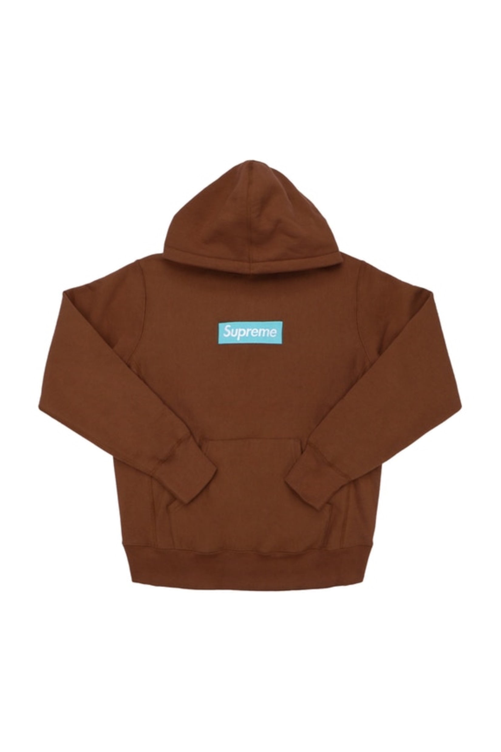 brown supreme box logo hoodie