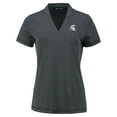 thumbnail image 2 of Women's Cutter & Buck  Heather Black Michigan State Spartans Forge Blade Collar V-Neck Top, 2 of 3