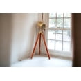 thumbnail image 3 of Antique Brass Nautical Searchlight Floor Lamp with Wooden Tripod Stand – Adjustable Height Metal Spotlight for Living Room, Bedroom, Office & Home Décor, 3 of 9