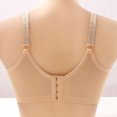 thumbnail image 4 of Bigersell Molded Bra Woman Sports Bra without Underwires Everyday Bras Vest Lingerie Underwear Tall Size Padded Bra, Style 13140, Khaki 40C, 4 of 5