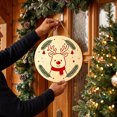 thumbnail image 4 of Dalxymotic Christmas Wooden Hanging Decor, Round Furniture Decoration, Creative Christmas Ornament, Festive Hanging Ornament, Christmas Wooden Decor for Home, Mantel, Tree, Shelf, 4 of 4