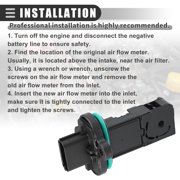 Unique Bargains Air Flow Sensor Meter for Chevrolet Cruze Plastic 1.6L 2017-2019 12671624 Black