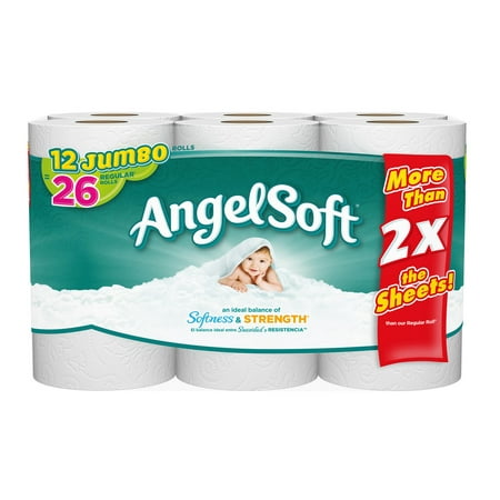 Angel Soft Toilet Paper, 12 Jumbo Rolls