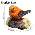 thumbnail image 3 of Safeglitz Realistic Resin Bird Figurine – Delicate Detail Statue for Car, Garden & Home DecorMiniature landscape simulation cute boutique bird ornaments orange bird white box, 3 of 7