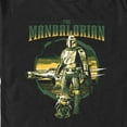 thumbnail image 2 of Men's Star Wars: The Mandalorian Green Retro Poster Graphic Tee Black Large, 2 of 5