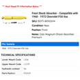 thumbnail image 2 of Front Shock Absorber - Compatible with 1968 - 1972 Chevy P30 Van 1969 1970 1971, 2 of 2