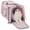Pink, variant on 17.5x10.5x10.5-Inch Airline Approved Pet Carrier for Cats and Small Dogs up to 12 Lbs, Escape-Proof Travel Bag with 3-Way Entry and Locking Zippers