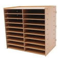 thumbnail image 5 of Wooden File Organizer 18 Compartments Paper Tray with Adjustable Shelves for Home Office School, 5 of 14