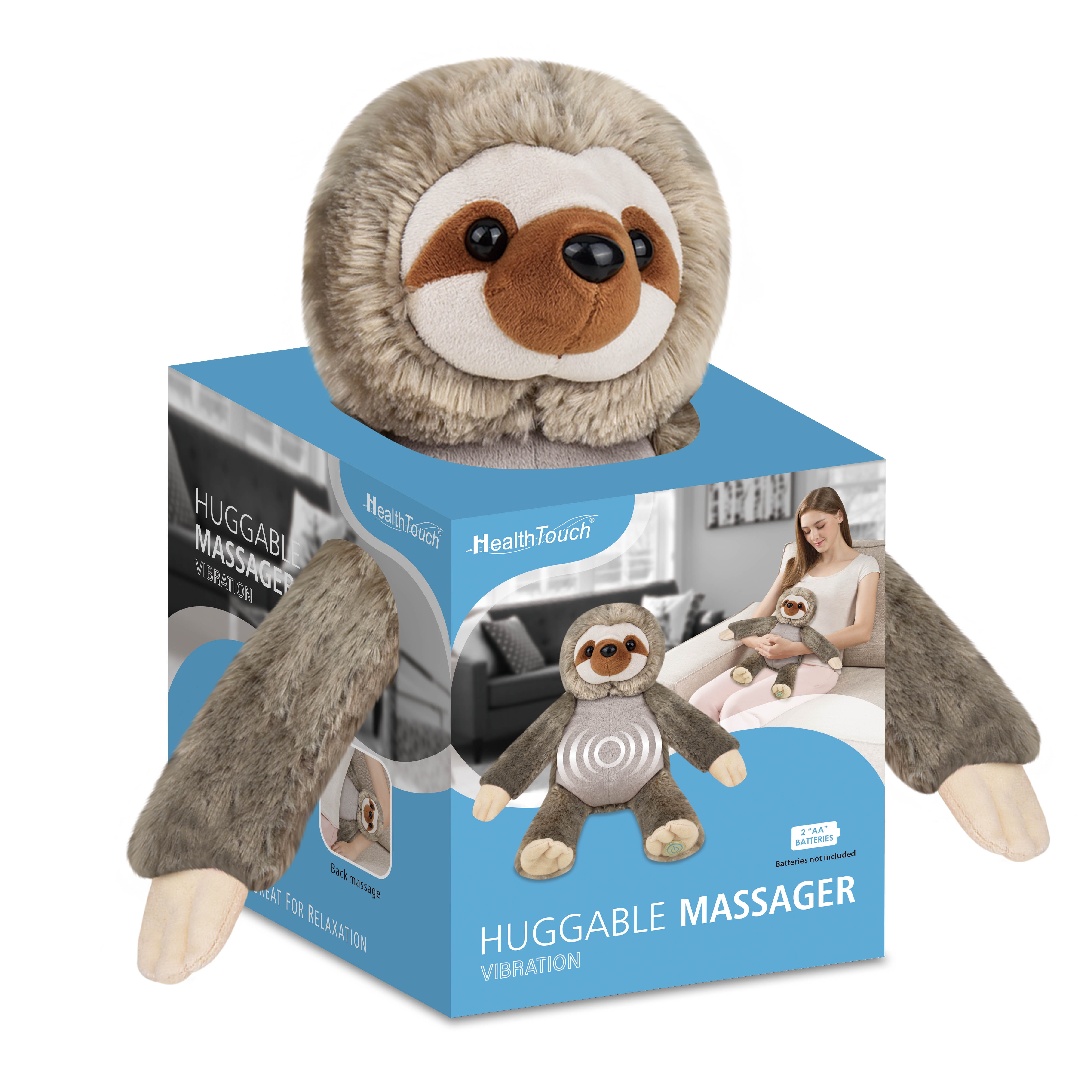 Health Touch Sloth Huggable Massaging Massager Gift With Relaxing Vibration  | Desertcart Trinidad and Tobago
