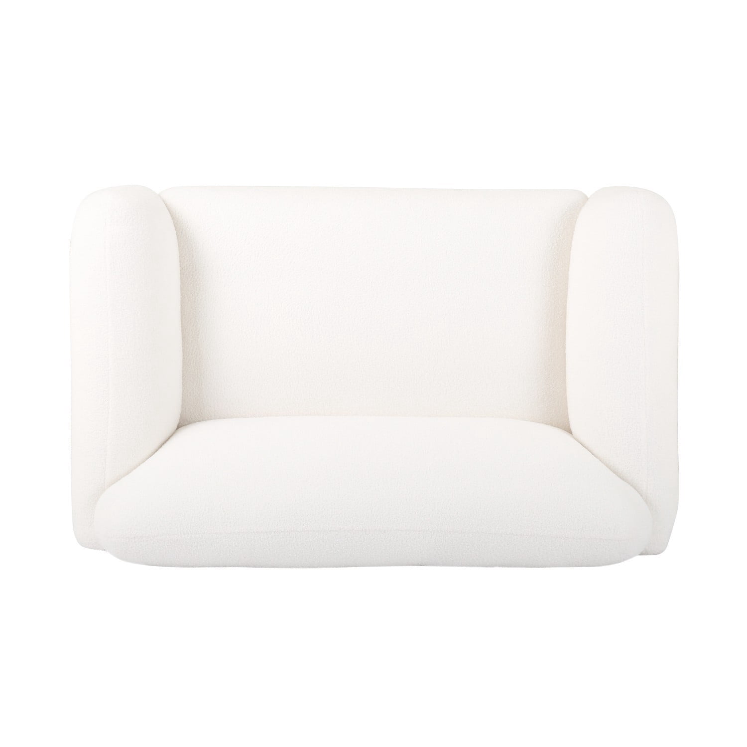 50" Loveseat Sofa 2 Seater Couch Upholstered Modern Compact Sofa with Birch Wood Legs, Small Space Couch for Living Room, Office, Reading Nook, White