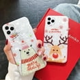 thumbnail image 6 of case for iPhone 13 Christmas Case, Merry Christmas Cute Reindeer Elk Antlers Pretty Soft Silicone TPU Protective Gift Glitter Case for Apple iPhone 13 6.1 inch, 6 of 6