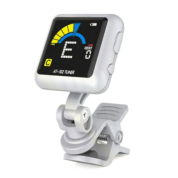 Rechargeable Clip On Electric Guitar Tuner 360 Degree Rotating Electronic Tuner for Guitar, Ukulele, Violin, Banjos
