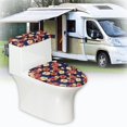 thumbnail image 6 of FORUDESIGNS Hibiscus Print Toilet Lid Cover and Toilet Tank Lid Cover, 2 Pcs Comfortable Toilet Seat Covers Fits Most Toilet Tanks and Lids, Easy Installation and Cleaning, 6 of 8