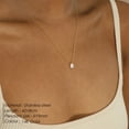 thumbnail image 2 of Stainless Steel Stylish Water Drop Zircon Necklace, 2 of 2