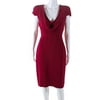 Pre-owned|Alexander McQueen Womens Drape Front Dress Fuschia Size 34