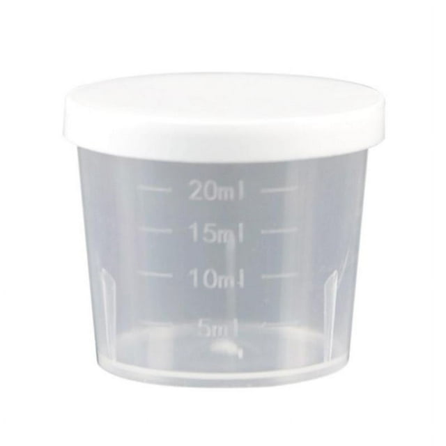 20/30/50ml Medication Measuring Cup with Lid Old Man Multipurpose Medicine Measure Clear Plastic Beaker Dispensing Cup N3B5