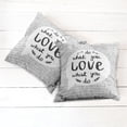 thumbnail image 6 of Ambesonne Saying Throw Pillow Cover 2 Pack, Message with Stripes Leaves, 20", Charcoal Grey and White, 6 of 7
