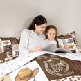 thumbnail image 5 of Manfei Western Cowgirl Cowboy Queen Comforter Set, Tribal Hippie Bohemian Bedding Sets, Brown Rustic Patchwork Reversible Bedding Comforter Set, Breathable Home Decor, 3pcs, 5 of 9