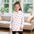 thumbnail image 3 of Xoenoiee Pink Bow Print Long Hoodies for Kids Loose Pullover Dress Lightweight Hooded Sweatshirt with Front Pocket Long Sleeve Activewear T-shirts Sweater Tops Sports Shirt, Size 11-12 Years, 3 of 7