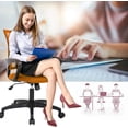 thumbnail image 3 of Home Office Chair Ergonomic Desk Chair Mesh Computer Chair with Lumbar Support Armrest Executive Rolling Swivel Adjustable Mid Back Task Chair for Women Adults (Orange), 3 of 5