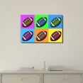 thumbnail image 2 of wall26 - Canvas Wall Art - Multi-Color Pop Art with Football - Giclee Print Gallery Wrap Modern Home Art Ready to Hang - 24" x 36", 2 of 4