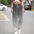 thumbnail image 4 of Palazzo Pants for Women, Audhol Women's and Fashionable Geometric Texture Wide Leg Beach Casual Pants High Waisted Pants for Women Grey 2XL, 4 of 8