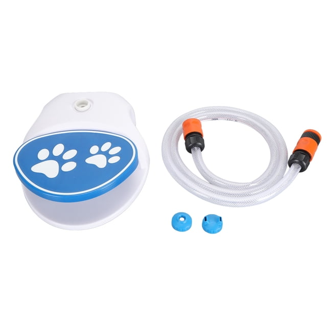 Fuente de agua para perros al aire libre, dispensador de agua para perros activado con pata, rociador para perros, alimentador de agua potable con manguera
